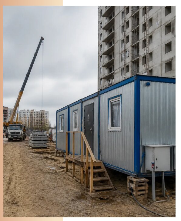 Аренда строительных вагончиков для рабочих в Реутове